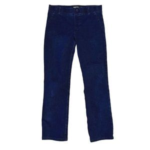 Betabrand Women's Pants Small Petite Blue Indigo Dress Straight Leg Yoga Jeans
